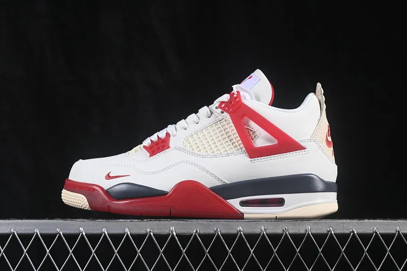 All Categories Air Jordan Jordan Series Basketball Shoes Air Jordan 4 Nigel Sylvester x Air Jordan 4 Retro "Brick After Brick" AJ4 Joe 4 White Red Urine Stains 2.0 IQ8055-100